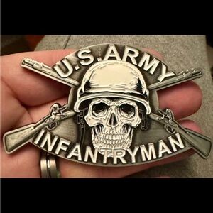 Large heavy U.S. Army Infantryman Challenge coin